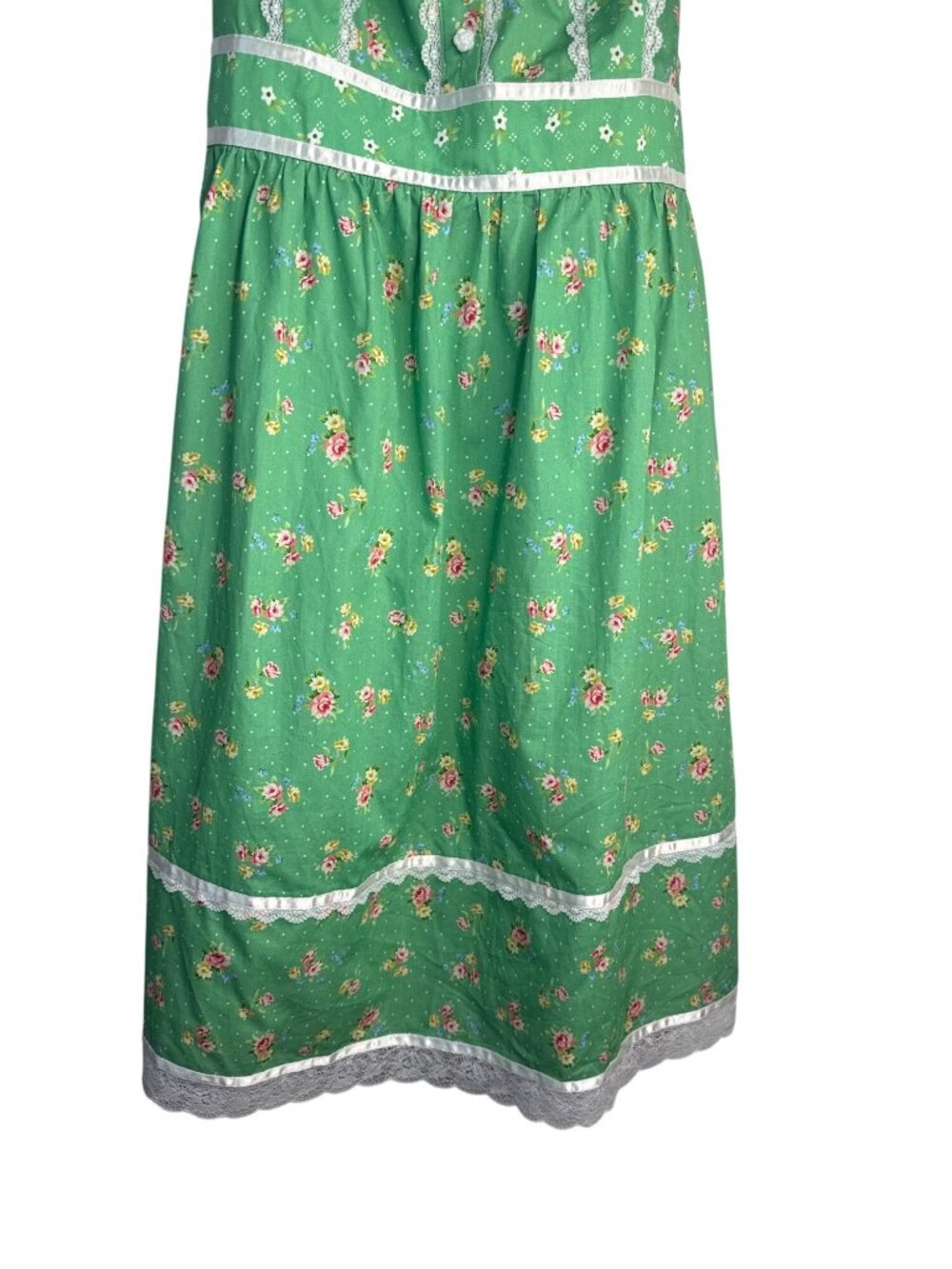 New Gunne Sax 2X By Jessica McClintock For ModCloth Green Floral Sundress - Picture 14 of 16